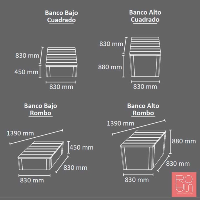 Banc Osaka (Conjunt de banc i jardinera)